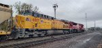 UP 6507 pulls a Loaded Grain Train Into The BNSF/UP Kelly Point yard at Portland, Oregon 